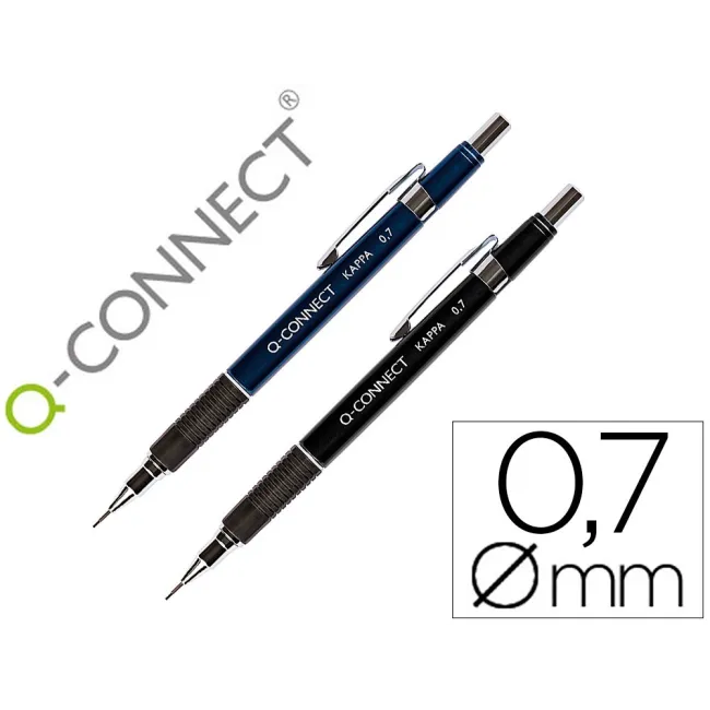 PORTAMINAS Q-CONNECT KAPPA -SUJECION DE CAUCHO 0.7 MM
