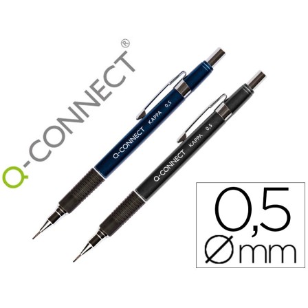 PORTAMINAS Q-CONNECT KAPPA -SUJECION DE CAUCHO 0.5 MM