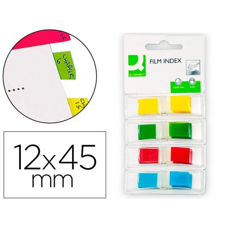 BANDERITAS SEPARADORAS Q-CONNECT DISPENSADOR 4 COLORES 36 HOJAS POR...
