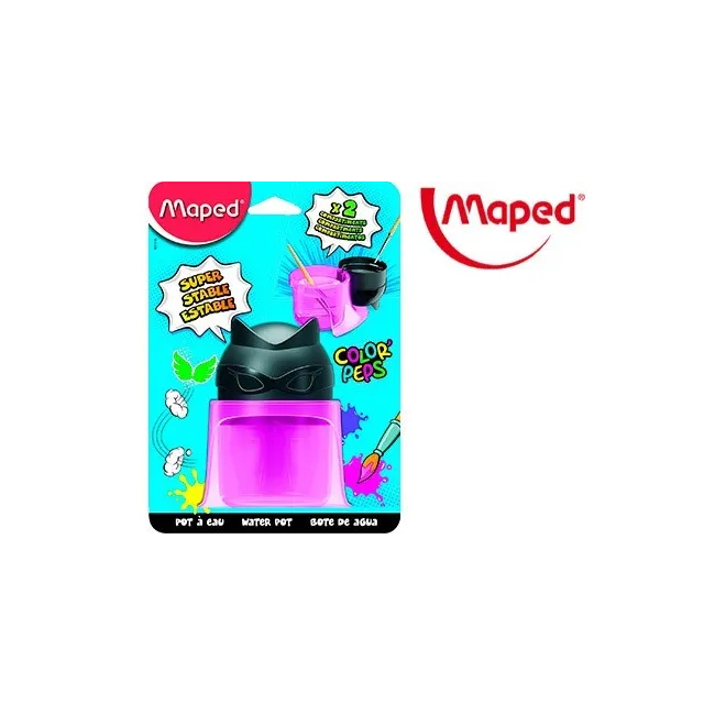 LIMPIADOR DE PINCELES MAPED COLOR PEPS 2 COMPARTIMENTOS SUPERHEROES