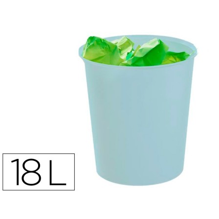 PAPELERA PLASTICO ARCHIVO 2000 ECOGREEN 100% RECICLADA 18 LITROS CO...