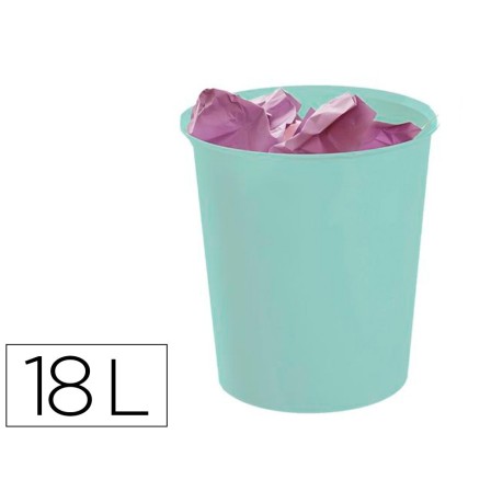 PAPELERA PLASTICO ARCHIVO 2000 ECOGREEN 100% RECICLADA 18 LITROS CO...