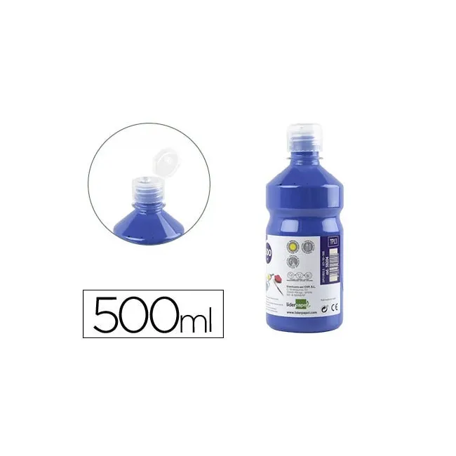 TEMPERA LIQUIDA LIDERPAPEL ESCOLAR 500 ML AZUL MARINO