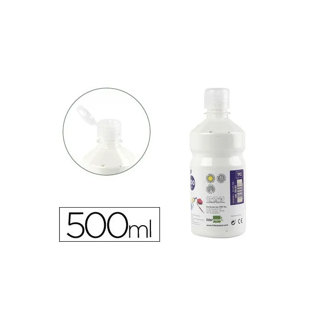 TEMPERA LIQUIDA LIDERPAPEL ESCOLAR 500 ML BLANCO