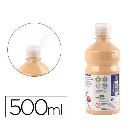 TEMPERA LIQUIDA LIDERPAPEL ESCOLAR 500 ML CARNE