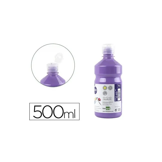 TEMPERA LIQUIDA LIDERPAPEL ESCOLAR 500 ML LILA