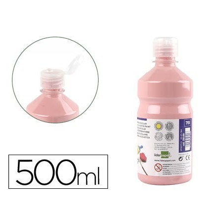 TEMPERA LIQUIDA LIDERPAPEL ESCOLAR 500 ML ROSA