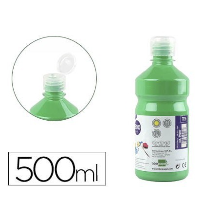 TEMPERA LIQUIDA LIDERPAPEL ESCOLAR 500 ML VERDE