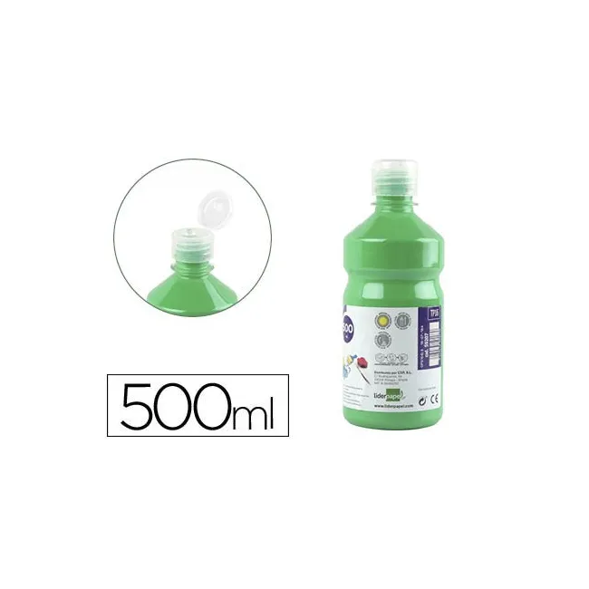 TEMPERA LIQUIDA LIDERPAPEL ESCOLAR 500 ML VERDE