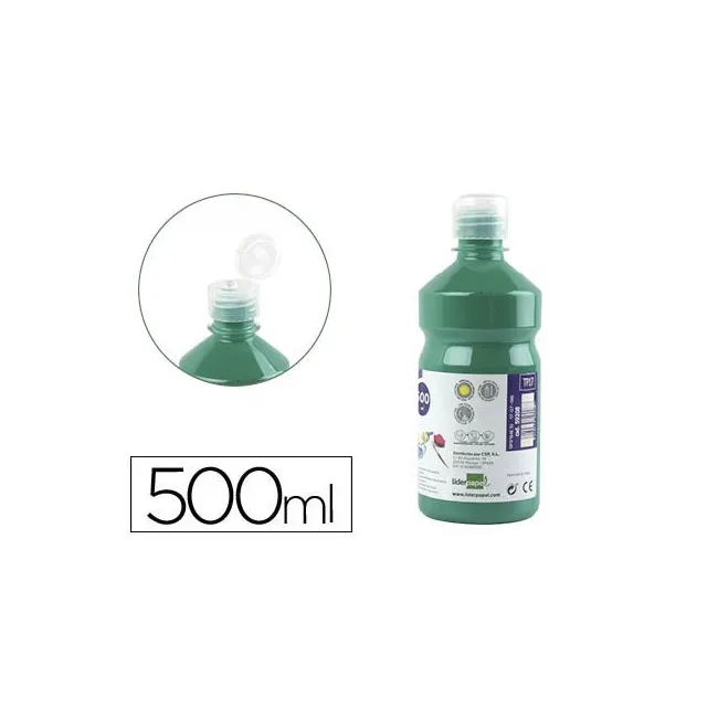 TEMPERA LIQUIDA LIDERPAPEL ESCOLAR 500 ML VERDE OSCURO