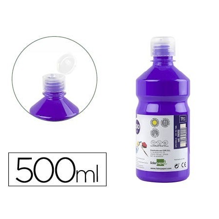TEMPERA LIQUIDA LIDERPAPEL ESCOLAR 500 ML VIOLETA