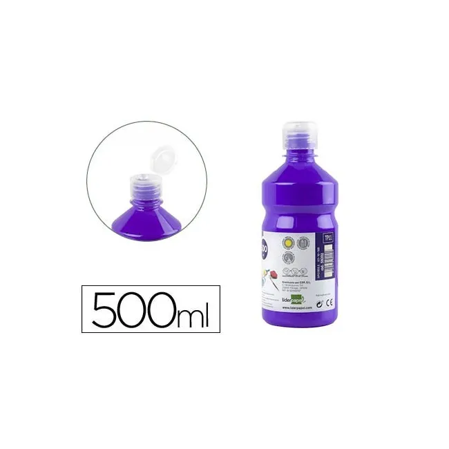 TEMPERA LIQUIDA LIDERPAPEL ESCOLAR 500 ML VIOLETA