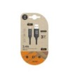 CABLE USB 2.4 TECH ONE TECH BRAIDED NYLON TIPO USB-C MULTI MICRO US...