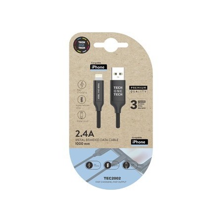 CABLE USB 2.4 TECH ONE TECH BRAIDED NYLON TIPO USB APPLE MICRO USB ...