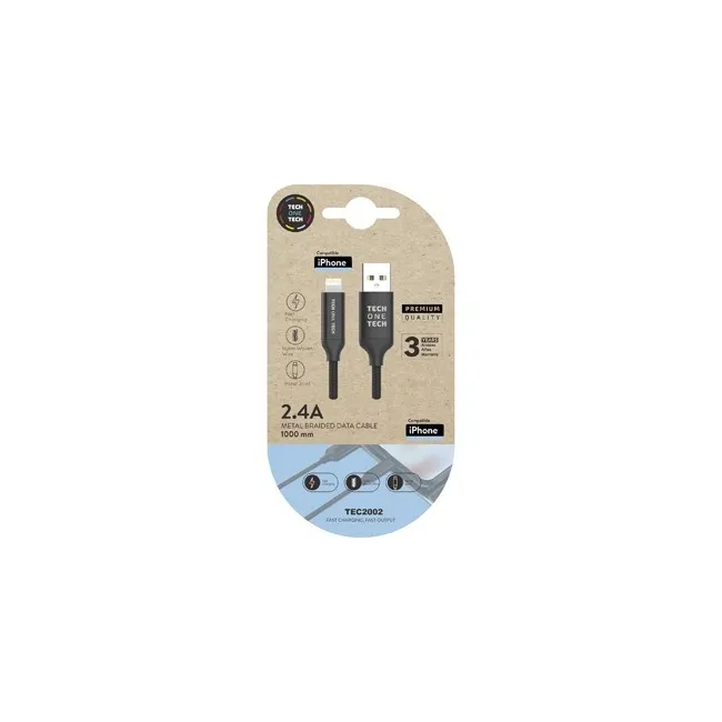 CABLE USB 2.4 TECH ONE TECH BRAIDED NYLON TIPO USB APPLE MICRO USB ...