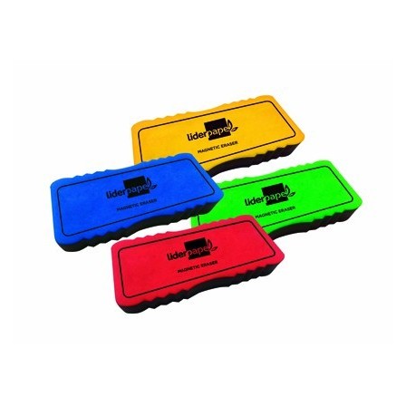 BORRADOR LIDERPAPEL PIZARRA BLANCA MAGNETICO COLORES SURTIDOS 130X6...