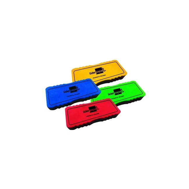 BORRADOR LIDERPAPEL PIZARRA BLANCA MAGNETICO COLORES SURTIDOS 130X6...