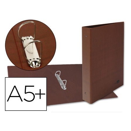CARPETA DE 2 ANILLAS 25MM MIXTAS LIDERPAPEL CUARTO CARTON CUERO FOR...