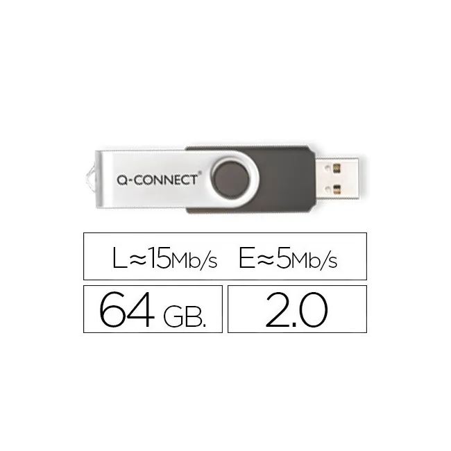 MEMORIA USB Q-CONNECT FLASH 64 GB 2.0