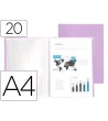 CARPETA LIDERPAPEL ESCAPARATE 20 FUNDAS POLIPROPILENO DIN A4 LAVAND...
