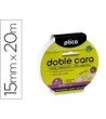 CINTA ADHESIVA PLICO DOBLE CARA 15MM X 20MT
