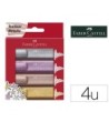 ROTULADOR FABER FLUORESCENTE TEXLINER 46 COLOR METALICO ESTUCHE 4 U...