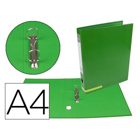 CARPETA DE 2 ANILLAS 25 MM MIXTAS LIDERPAPEL A4 FORRADO COLOR SYSTE...