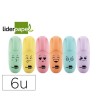 ROTULADOR LIDERPAPEL MINI FLUORESCENTE PASTEL PUNTA BISELADA ESTUCH...