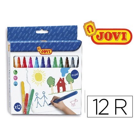 ROTULADOR JOVI MAXI 13 MM CAJA DE 12 ROTULADORES SURTIDOS