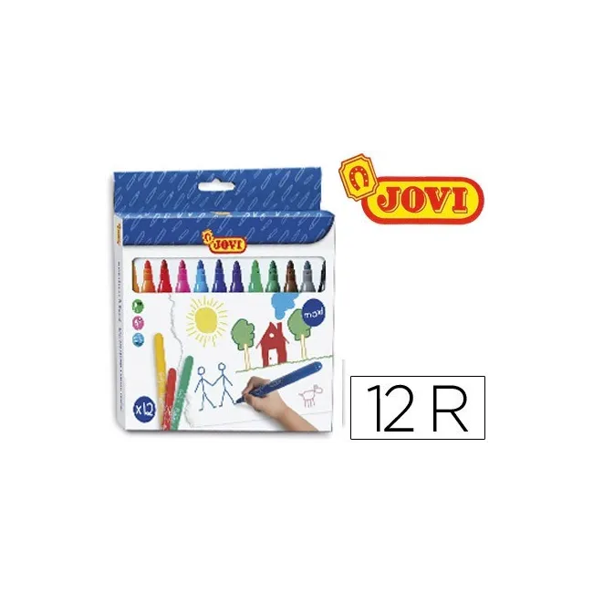 ROTULADOR JOVI MAXI 13 MM CAJA DE 12 ROTULADORES SURTIDOS