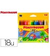 LAPICES CERA PLASTIDECOR CAJA DE 18 COLORES