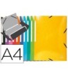 CARPETA EXACOMPTA GOMAS CARTON SIMIL-PRESPAN TRES SOLAPAS DIN A4+ C...