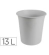 PAPELERA PLASTICO Q-CONNECT GRIS OPACO 13 LITROS