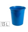 PAPELERA PLASTICO Q-CONNECT AZUL OPACO 13 LITROS DIM. 275X285MM