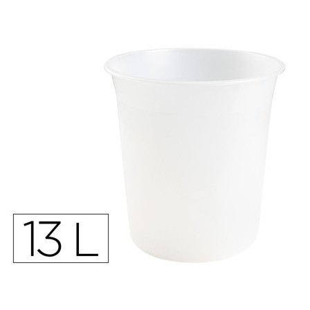 PAPELERA PLASTICO Q-CONNECT TRANSPARENTE 13 LITROS DIM, 275X285 MM