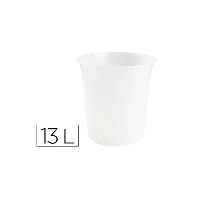 PAPELERA PLASTICO Q-CONNECT TRANSPARENTE 13 LITROS DIM, 275X285 MM