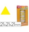 GOMETS AUTOADHESIVOS TRIANGULARES APLI 21X21X21MM AMARILLO EN ROLLO