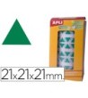 GOMETS AUTOADHESIVOS TRIANGULARES APLI 21X21X21 MM VERDE EN ROLLO