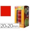 GOMETS AUTOADHESIVOS CUADRADAS APLI 20X20 MM ROJO EN ROLLO