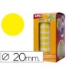 GOMETS AUTOADHESIVOS CIRCULARES 20 MM AMARILLO EN ROLLO APLI