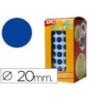 GOMETS AUTOADHESIVOS CIRCULARES 20MM AZUL EN ROLLO APLI