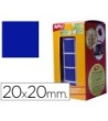 GOMETS AUTOADHESIVOS CUADRADAS 20X20 MM AZUL EN ROLLO APLI