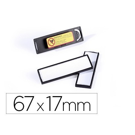 IDENTIFICADOR PORTANOMBRE DURABLE PVC ANTIARAÑAZOS CON IMAN Y EFECT...