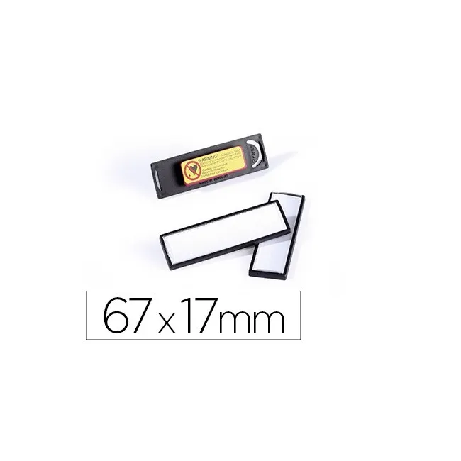 IDENTIFICADOR PORTANOMBRE DURABLE PVC ANTIARAÑAZOS CON IMAN Y EFECT...
