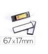 IDENTIFICADOR PORTANOMBRE DURABLE PVC ANTIARAÑAZOS CON IMAN Y EFECT...