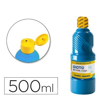 TEMPERA LIQUIDA GIOTTO ESCOLAR LAVABLE 500 ML AZUL CYAN