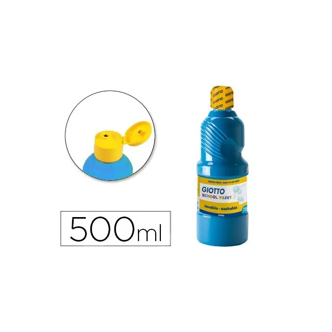 TEMPERA LIQUIDA GIOTTO ESCOLAR LAVABLE 500 ML AZUL CYAN