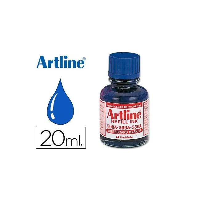TINTA ARTLINE AZUL PARA ROTULADOR PIZARRA BLANCA 500-A FRASCO DE 20 ML