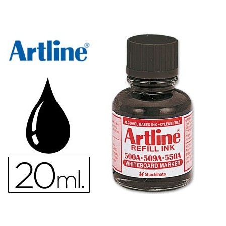 TINTA ARTLINE NEGRO PARA ROTULADOR PIZARRA BLANCA 500-A FRASCO DE 2...