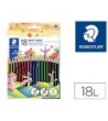 LAPICES DE COLORES STAEDTLER WOPEX ECOLOGICO 18 COLORES EN CAJA DE ...